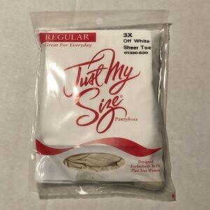 Just My Size Sheer Off White Pantyhose